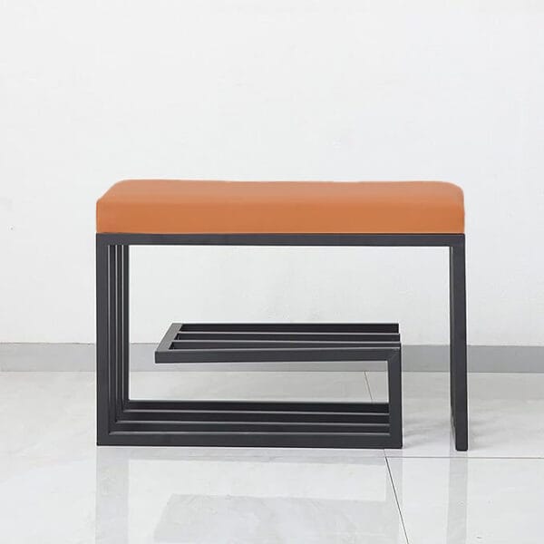 Тумба для взуття StepLoft Coas-shoes-123 з металевим каркасом і м'яким сидінням у стилі Лофт