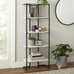 Стелаж книжковий для дому в стилі Лофт каркас металевий StepLoft Rack-385