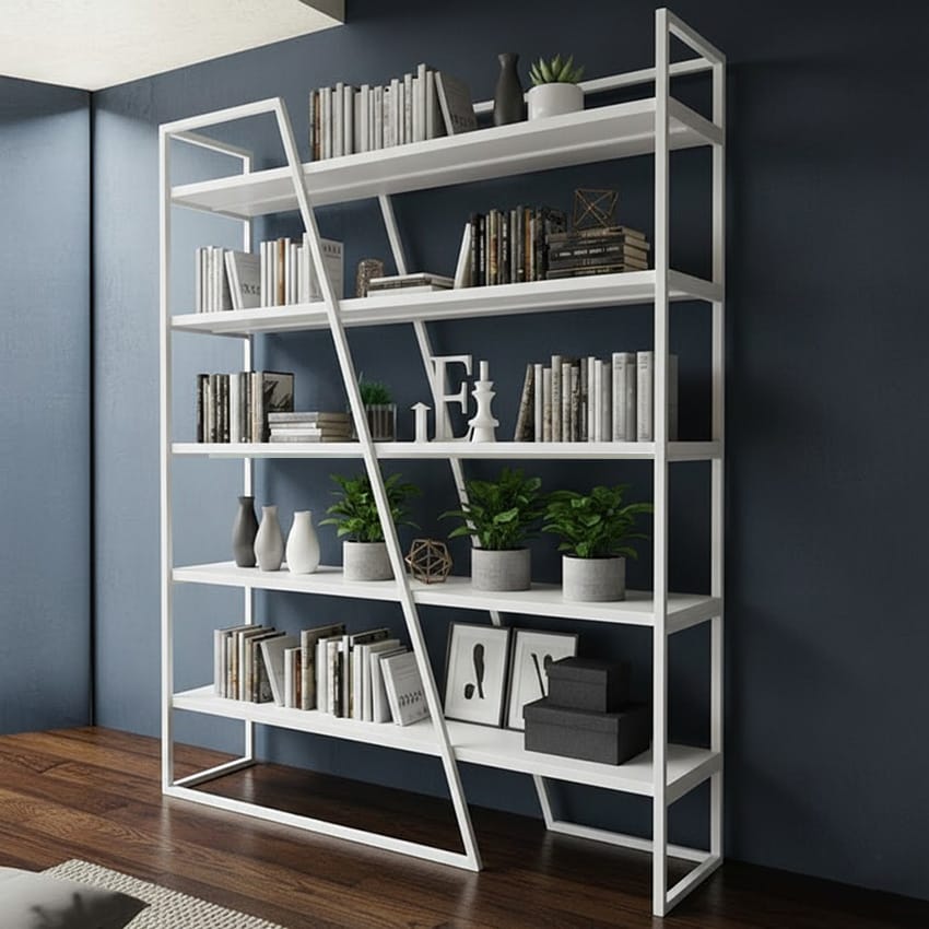 Rack-381-2 Стелаж для дому/книг в стилі Лофт каркас металевий, 5 полиць StepLoft Rack-381 - Зображення 1