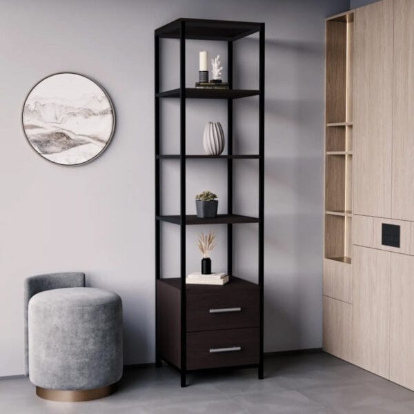 Стелаж для дому з шухлядами в стилі Лофт венге магія