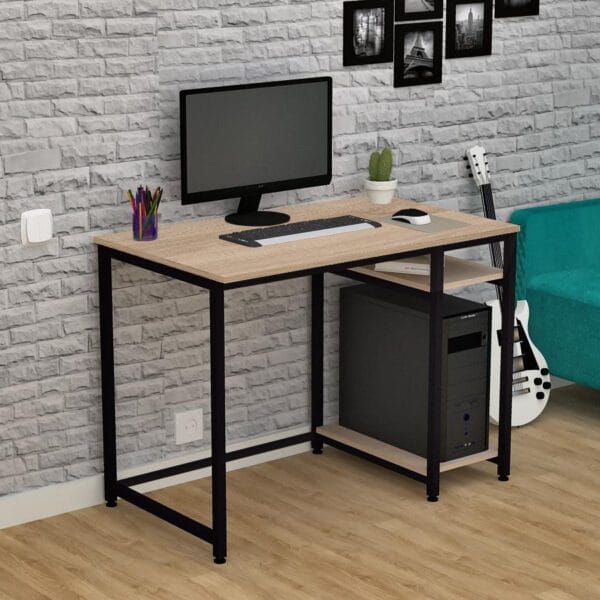 стіл комп'ютерний лофт з полицею для пк сонома