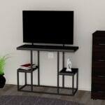 тумба під телевізор лофт чорна