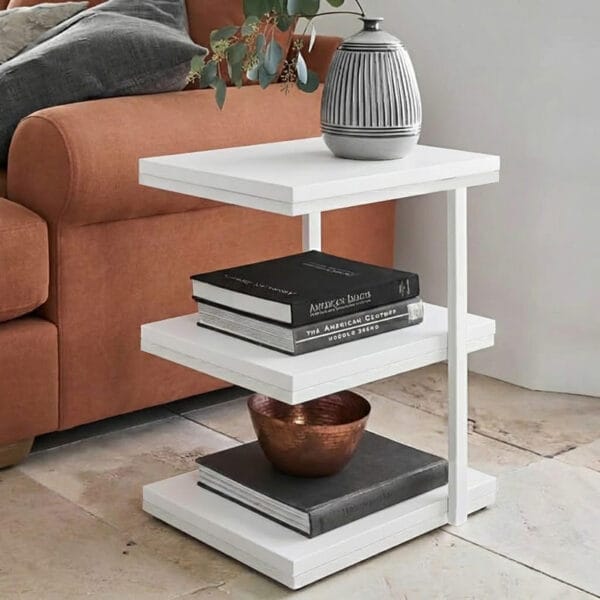 Журнальний, кавовий столик у стилі Лофт, білий