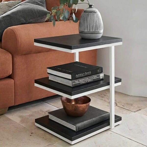 Журнальний, кавовий столик у стилі Лофт, чорно білий