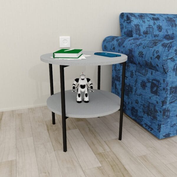 Журнальний столик у стилі Лофт круглий титан