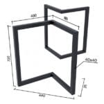 Опора/ніжка для столу металева Table-Leg-102 - Зображення 3