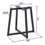 Опора/ніжка для столу металева Table-Leg-104 - Зображення 3