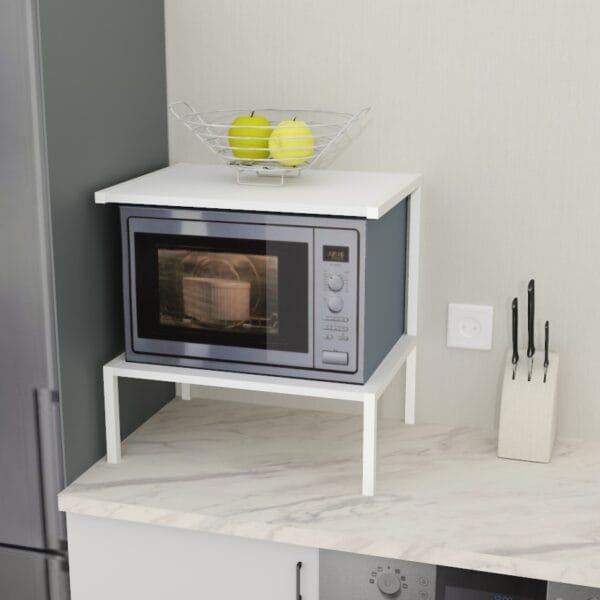 підставка кухонна, для мікрохвильовки біла