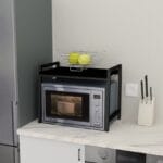 підставка кухонна, для мікрохвильовки чорна