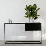 подставка для цветов с полкой и ящиком