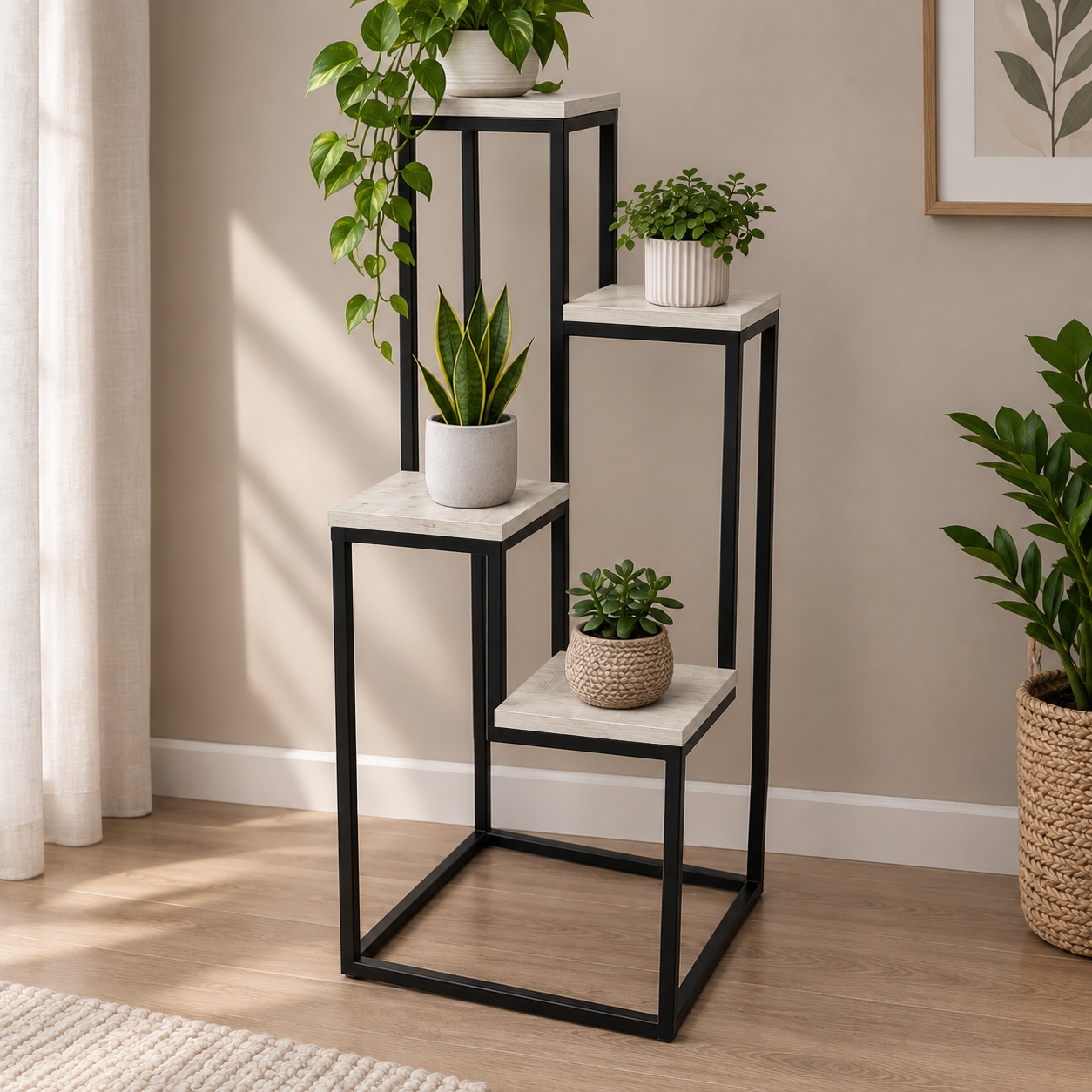 Stand-flower-304-3-1 Підставка для квітів металева у стилі Лофт StepLoft Stand-flower-304 - Зображення 1