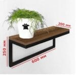 Настінна полиця в стилі Лофт StepLoft Shelf-111 - Зображення 2