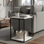 Приставний столик у стилі Лофт каркас металевий StepLoft Cof-tab-190