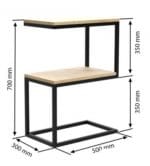 Приставний журнальний столик у стилі Лофт StepLoft Cof-tab-183 - Зображення 3