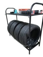 Стеллаж для хранения колес со столиком