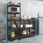 Стелаж кухонний у стилі Лофт, каркас металевий, полиці ДСП - StepLoft Rack-309 - Зображення 2