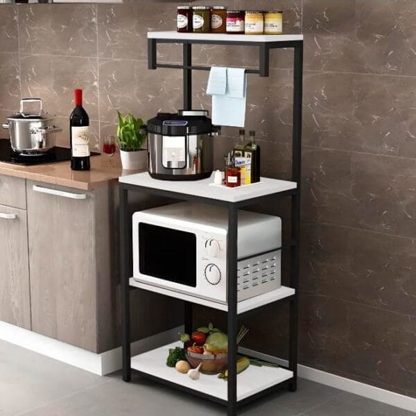 Стеллаж кухонный в стиле Лофт белый