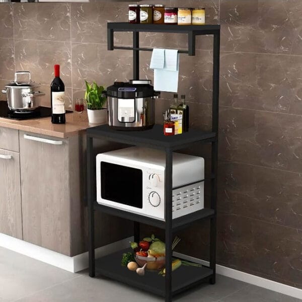 Стеллаж кухонный в стиле Лофт чёрный