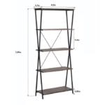 Стелаж для дому в стилі Лофт каркас металевий StepLoft Rack-122 - Зображення 2