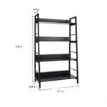 Стелаж для дому/книг в стилі Лофт каркас металевий+дсп, чорний - StepLoft Rack-135 - Зображення 3