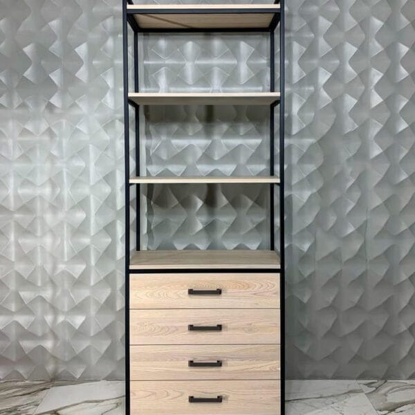 стелаж лофт з ящиками