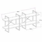 Стелаж для дому в стилі Лофт каркас металевий StepLoft Rack-155 - Зображення 4
