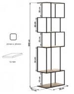 Стелаж для дому металевий у стилі Лофт StepLoft Rack-182 - Зображення 3