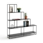 Стеллаж для вещей в стиле Лофт металлический StepLoft Rack-186 ступеньчастый