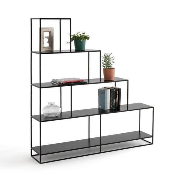 Стеллаж для вещей в стиле Лофт металлический StepLoft Rack-186 ступеньчастый