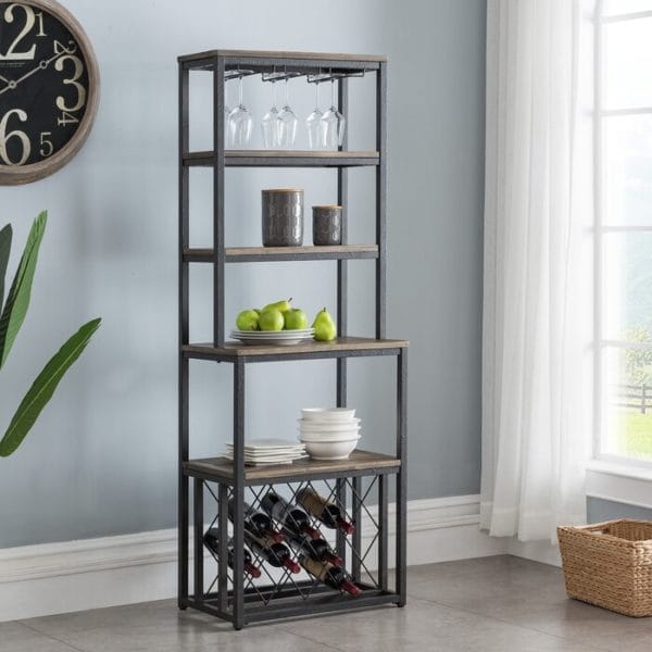 Стеллаж с подставкой для вина.