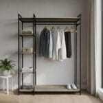 Стойка / гардеробная для одежды с полками