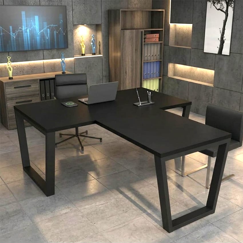 Comp-table-236-1 стіл керівника, офісний, чорний