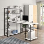Стіл письмовий/комп'ютерний каркас металевий з полицями в стилі Лофт StepLoft Comp-table-235
