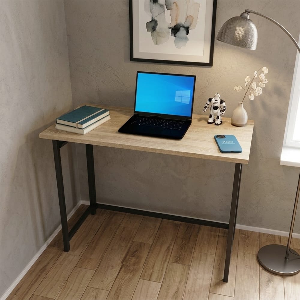 Comp-table-210-4 розкладний стіл каркас металевий, дуб сонома