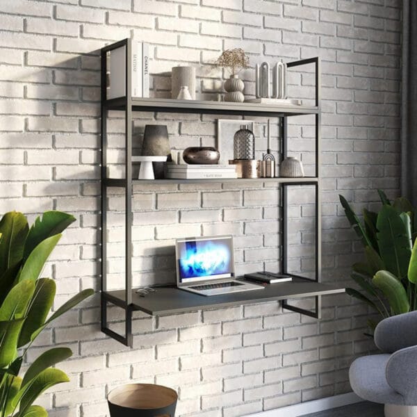 Стіл у стилі Лофт навісний/настінний чорний