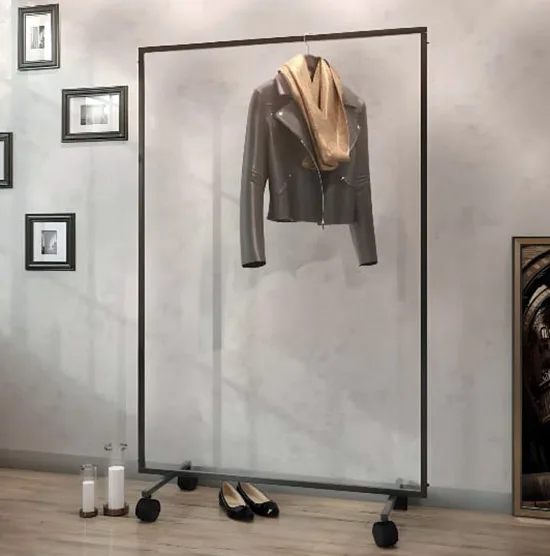 Стойка для одежды на колёсах металлическая