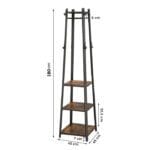 Стійка/Вішалка для одягу в стилі Лофт із полицями StepLoft Ward-126 - Зображення 2