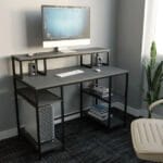 стол компьютерный лофт с полками титан