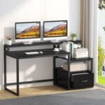 Стол компьютерный в стиле Лофт с тумбой