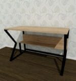 Стіл письмовий/комп'ютерний у стилі Лофт каркас металевий StepLoft Comp-table-196