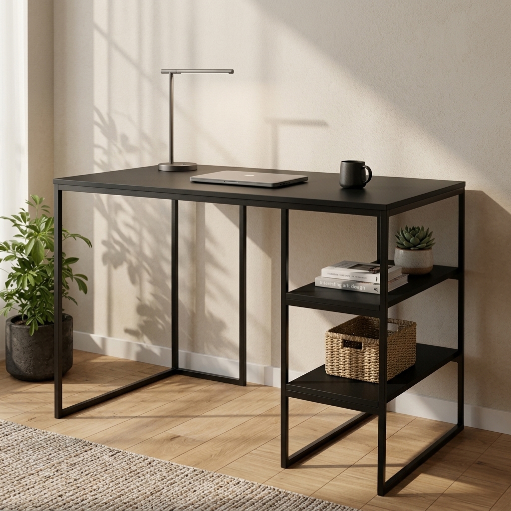 Comp-table-106-3-1 Стіл письмовий, комп'ютерний каркас металевий у стилі Лофт StepLoft Comp-table-106 - Зображення 1