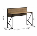 Стіл письмовий у стилі Лофт каркас металевий StepLoft Comp-table-149 - Зображення 2