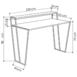Стіл письмовий у стилі Лофт каркас металевий StepLoft Comp-table-158 - Зображення 3