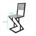 Стілець барний/обідній каркас металевий StepLoft Bar-chair-110 - Зображення 2