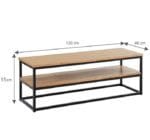 Тумба під телевізор у стилі Лофт каркас металевий, з додатковою полицею - StepLoft Stand-104 - Зображення 2