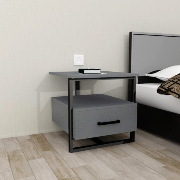 Тумба приліжкова металева в стилі Лофт антрацит