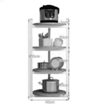 Кутова консоль для кухні в стилі Лофт каркас металевий StepLoft Rack-211 - Зображення 2