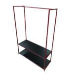 Вешалка для одежды напольная металлическая с полками StepLoft Ward-146