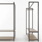 Вішалка для одягу / передпокій в стилі Лофт каркас металевий StepLoft Ward-103 - Зображення 3