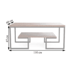 Журнальний столик у стилі Лофт із полицею StepLoft Cof-tab-200 - Зображення 2